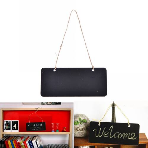 Wooden Mini Blackboard Chalkboard Message Sign With Hang Str