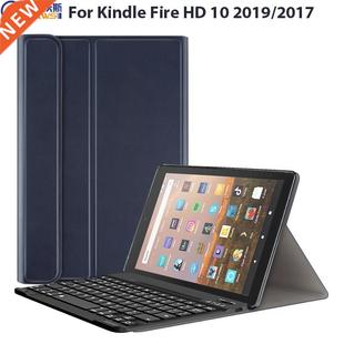 Keyboard Case for Amazon Kindle Fire HD 10 2019 Soft TPU Ba