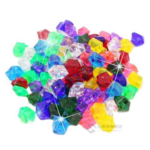 200PCS Plastic Gems Ice Grains Colorful Small Stone Children