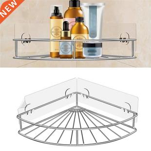 Corner Bathroom Shelves Stainless Steel Adhesive Wall Shelf
