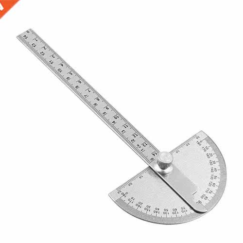 145 mm Measuring Ruler 180 Protractor Angle Meter Rangefinde