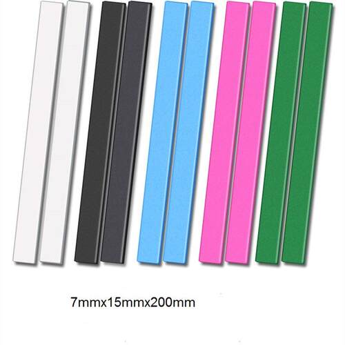 2pcs Rubber Magnet 7mmx15mmx200mm self Adhesive Flexible Mag