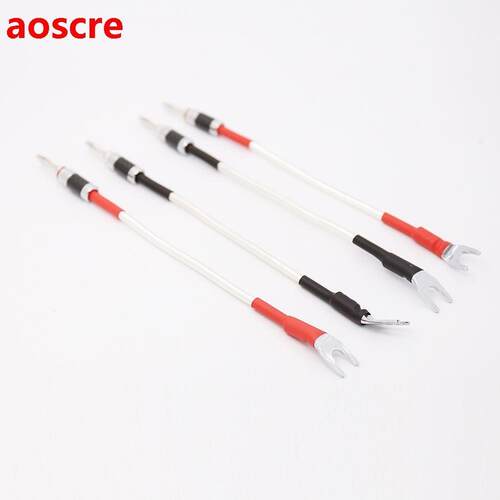 4Pcs Hifi audio Odin Silver Plated Jumper Cable banana to sp