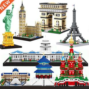 Architecture Liberty Statue Big Ben Eiffel Tower Model Buil