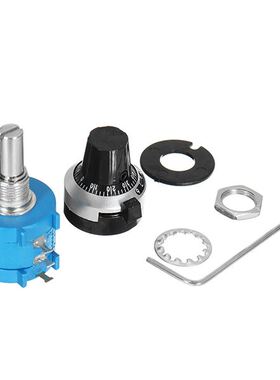 2W 10K Ohm Multi Turn Wirewound Potentiometer With 10 Turns