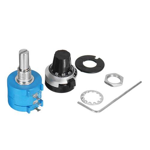 2W 10K Ohm Multi Turn Wirewound Potentiometer With 10 Turns
