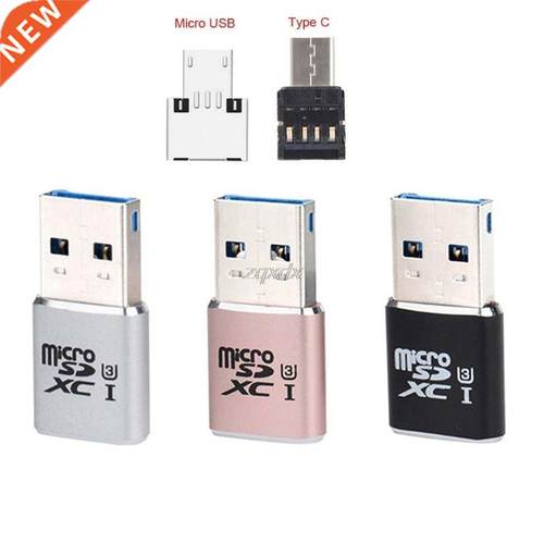 Micro USB Type C USB 3.0 Micro SD TF Card Reader For PC S9 N