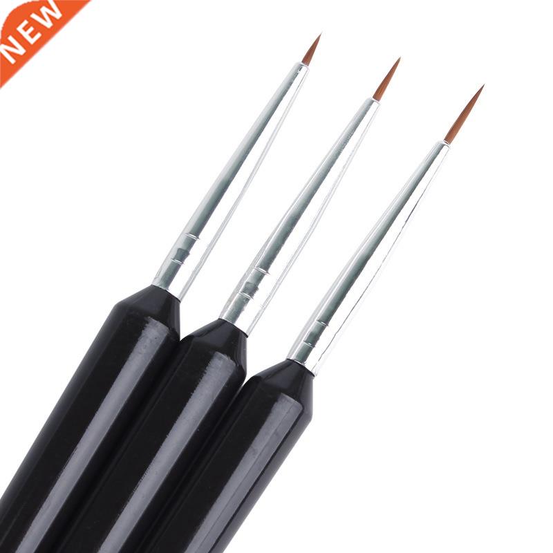 3pcs Fine Hook Line Pen Paint Brush For Oil Watercolor Acryl