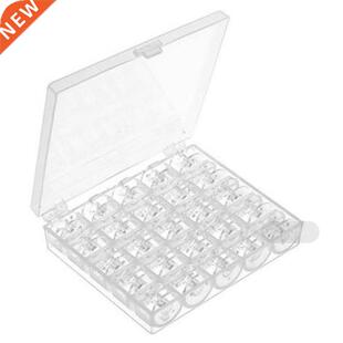 125 Pieces Clear Plaic Sewing Machine Bobbins with 5 ora