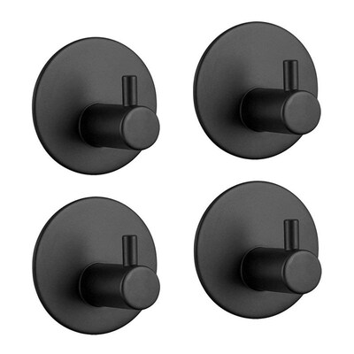 Adhesive hook, self-adhesive black wall-mounted hook key cov