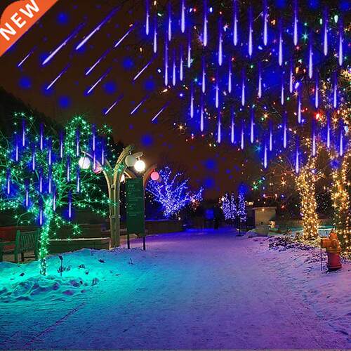 LED Meteor Shower Rain Lights Waterproof Falling Raindrop Fa