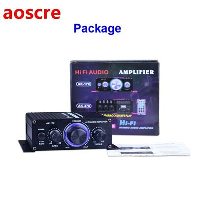 2*50W Audio Power Amplifier Stereo 20W~200W Bass Treble Equa