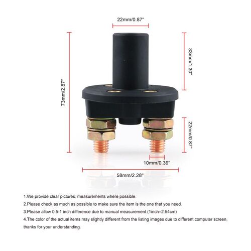300A 6V 12V 24V Car Battery Switch Circuit Breaker Main Swit