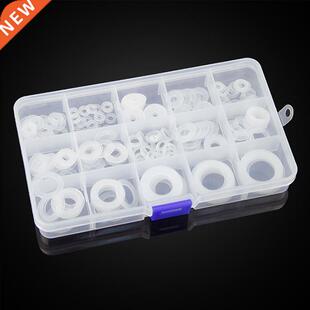 250pcs White Soft Nylon Washer Set Plastic Insulated Flat Wa