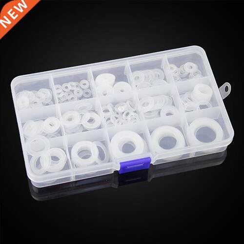 250pcs White Soft Nylon Washer Set Plastic Insulated Flat Wa