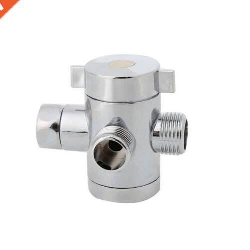 G1/2 Bathroom Three Way T Adapter Tee Connector Valve For