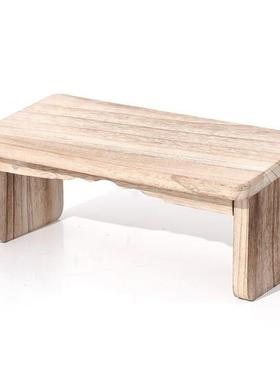 Folding Legs Portable Meditation Kneeling Bench Solid Wood E