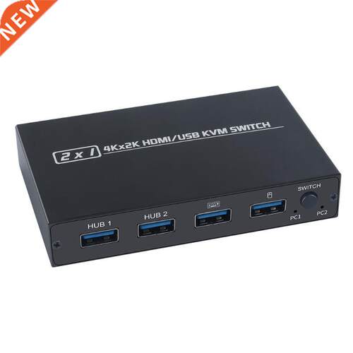 KVM Switch HDMI-compatible/USB KVM Switch Support 2Kx4K 2 Ho