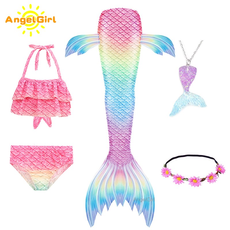 AngelGirl Mermaid Tail Swimming Costumes Cosplay Costume For