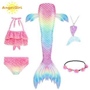 AngelGirl Mermaid Tail Swimming Costumes Cosplay Costume For