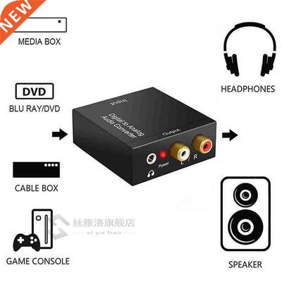 Protable 3.5mm Jack Coaxal Audo Decoder Amplfer Optcal