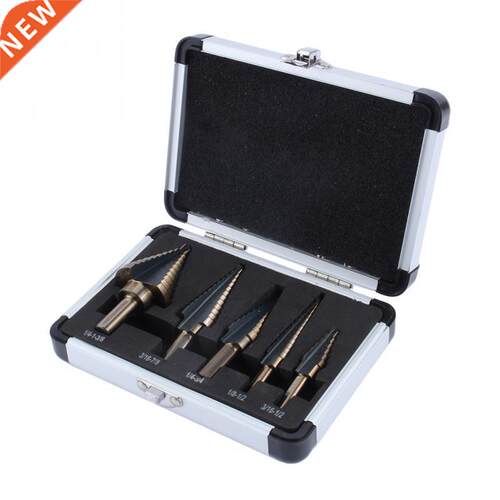 Hot sale5 Pcs/set HSS Step Drill Bits Titanium Cone Drill Ho