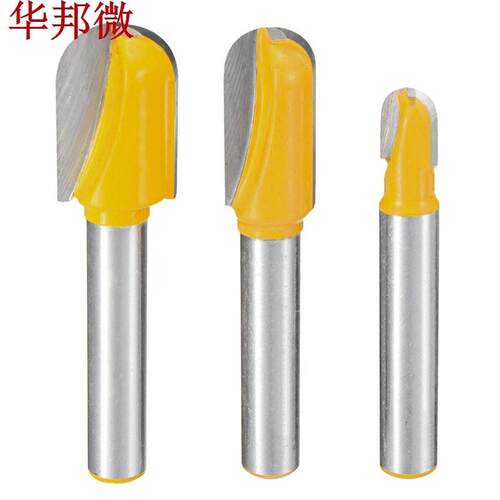 3pcs 1/4 Inch Shank Core Box Router Bit Set Deep Round Botto