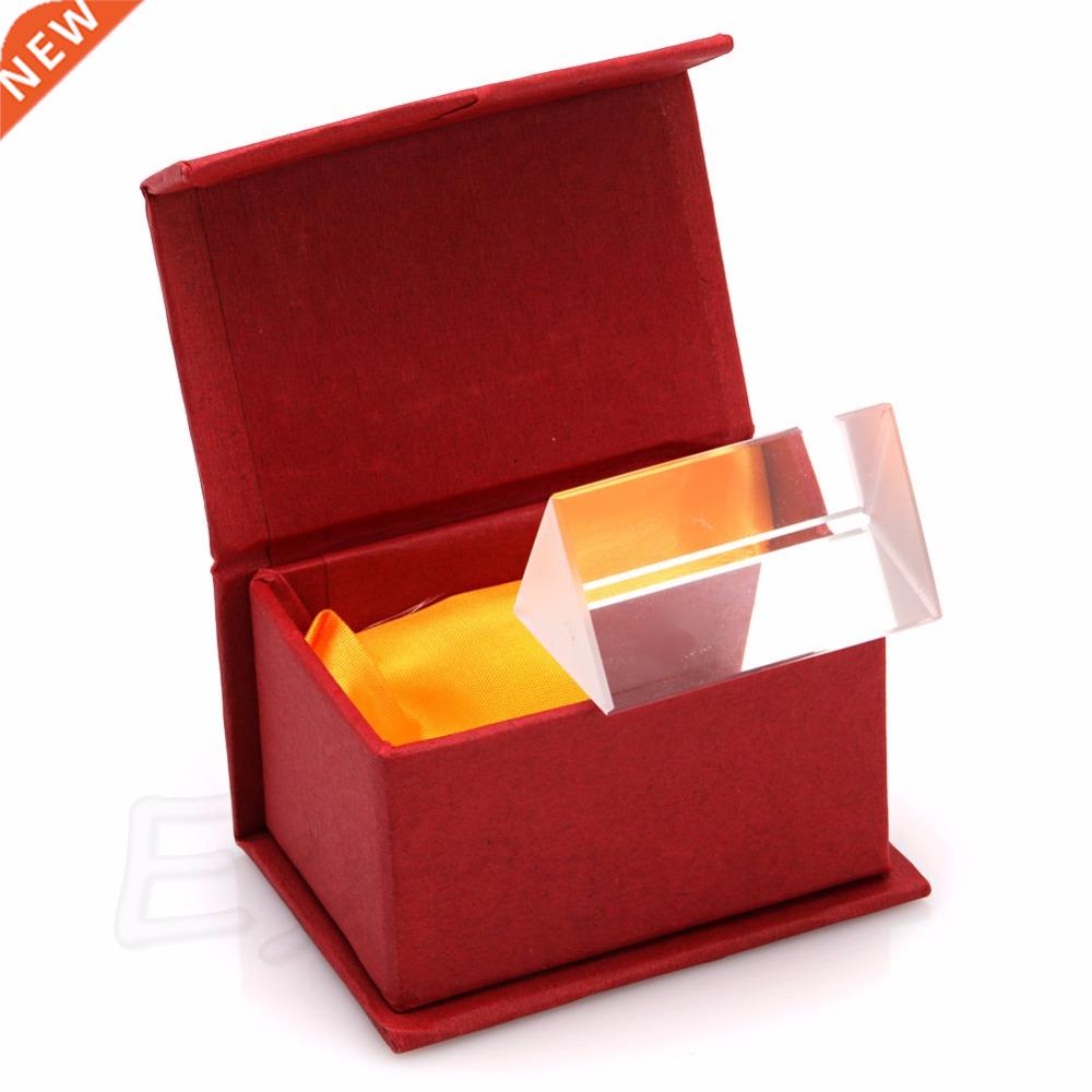 New 5cm Triangular Prism Teaching Optical Glass Triple Physi