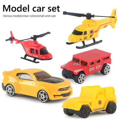 4pcs/set Children Mini Inertial Sliding Pull Back Engineerin