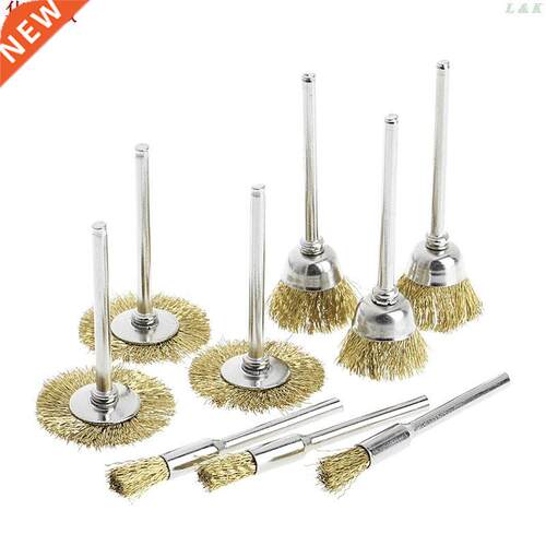 9 Brass Brush Wire Wheel Brushes Die Grin Rotary Electric