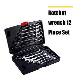 Spanner 12 Piece Flexible Combination Spanners Ratchet Wrenc