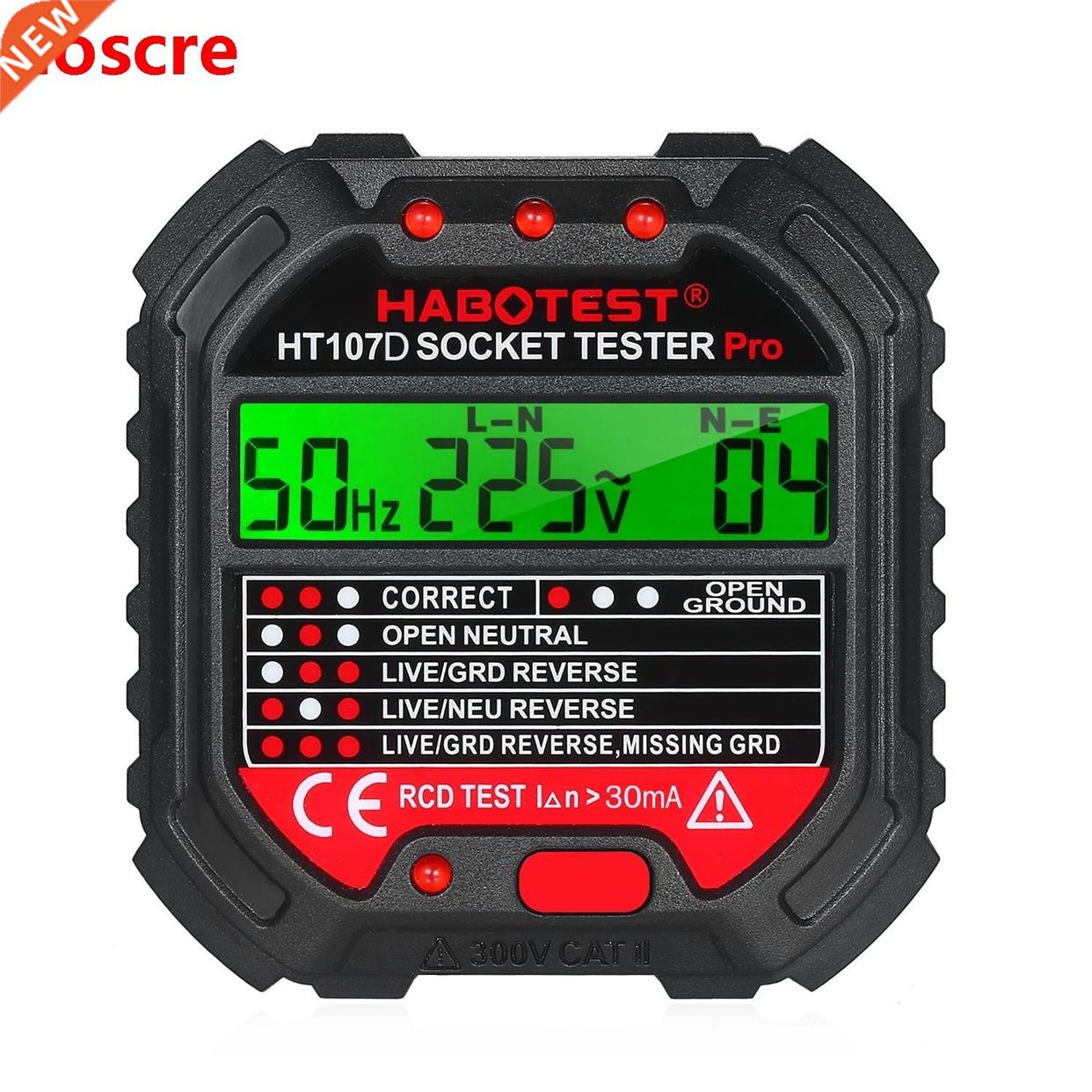 Socket Tester GFCI Outlet Tester with Volta Display 90-250