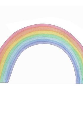 Large Watercolour Rainbow Wall Stickers for Kids Room Living