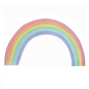 Large Watercolour Rainbow Wall Stickers for Kids Room Living