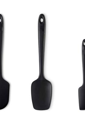 -Piece Black Silicone Spatula Set - 600Fahrenheit Heat-Resi