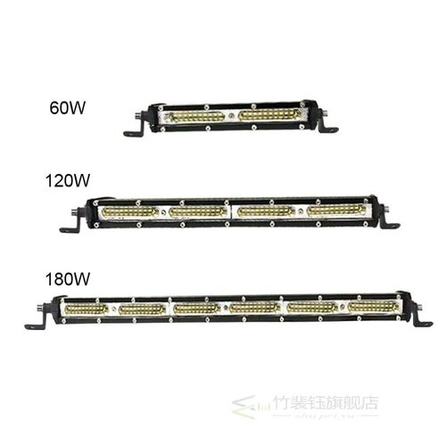 7/13/19 inch Car Light 60W/120W/180W LED Bar Spotlight Searc
