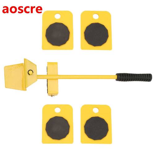 Yellow Labor Saving Cart Furniture Transport Set for Home Of