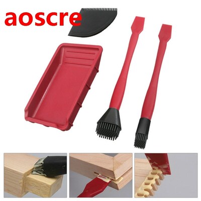 4Pc/set Woodworking Glue Brush Washfree Tool Kit Soft Silico