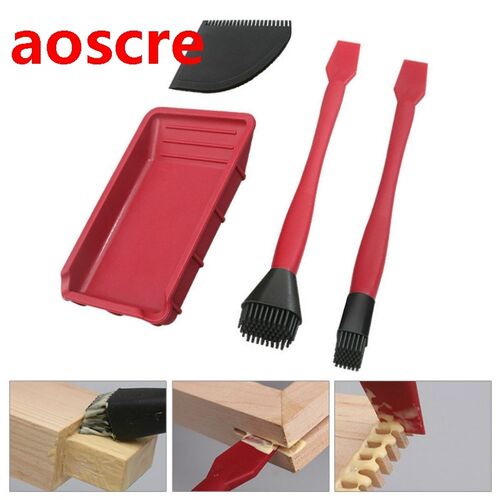 4Pc/set Woodworking Glue Brush Washfree Tool Kit Soft Silico