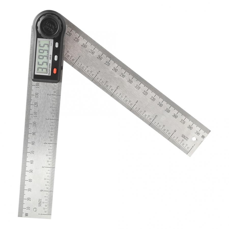1 pcs 2-in-1 Electronic Digital Display Angle Meter 0-360 De