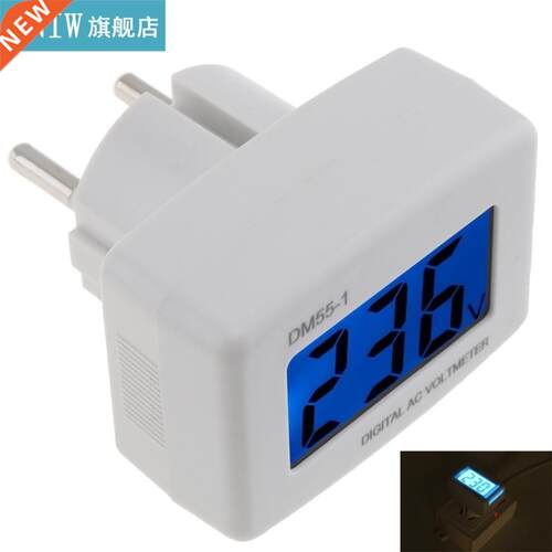 AC 80-00V Voltage Meter EU Plug Volt Meter LCD Digital Disp