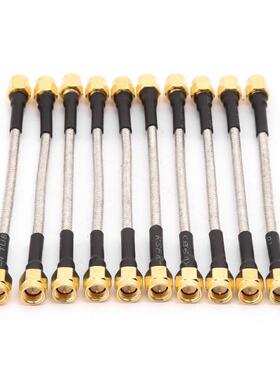 10pcs SMA Male To SMA Male RG402 Pigtail Cable 10cm Semi-rig