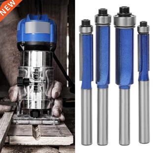 milling cutter woodwork 4pcs 1/4 Inch Shank Straight Flush T