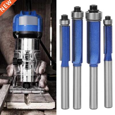 milling cutter woodwork 4pcs 1/4 Inch Shank Straight Flush T