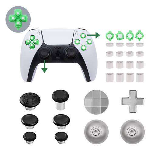 10 Sets a lot Metal Buttons Set For PS5 Controller Modificat
