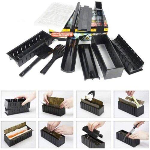 10pcs/set  Sushi Making Kit Roll Sushi Maker Rice Roll Mo