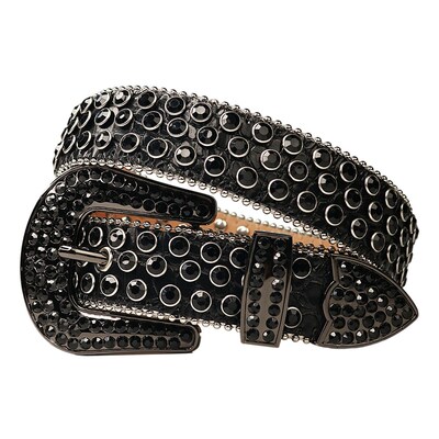 New Hot Western Bling Bling Rhinestones Belt Removable Buckl