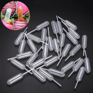50pcs Jelly Milkshake Cake Dropper Disposable Pipette Straw