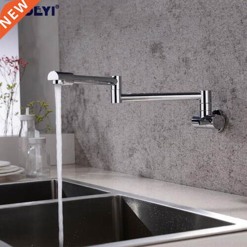 s Wall Mounted Kitchen Faucet Pot Filler Faucet Swivel Foldi