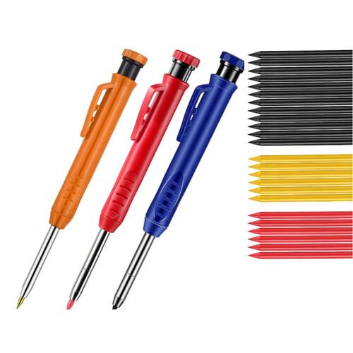 Mechanical Carpenter Pencils Set with 24 Mechanical Pencil R